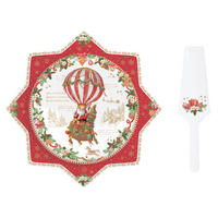SET ZA PEKO - rdeča/zelena, Basics, keramika (32/32/1cm) - Easy Life