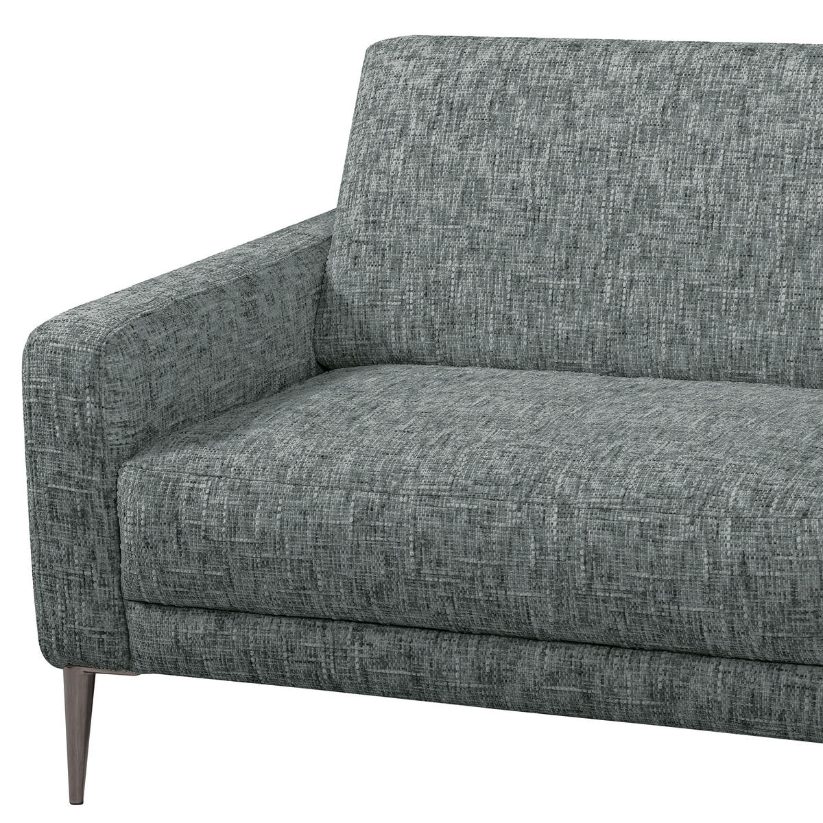 3-SITZER-SOFA SPRING in Webstoff Anthrazit Modern  - Anthrazit/Schwarzchrom, Design, Textil/Metall (187/85/92cm) - Livetastic