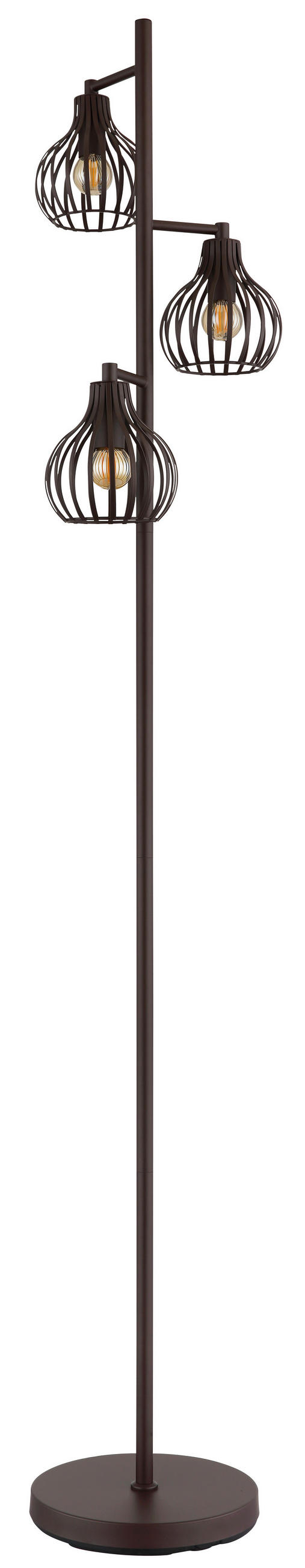 STEHLEUCHTE 31/161 cm    - Rostfarben/Schwarz, Design, Kunststoff/Metall (31/161cm) - Globo