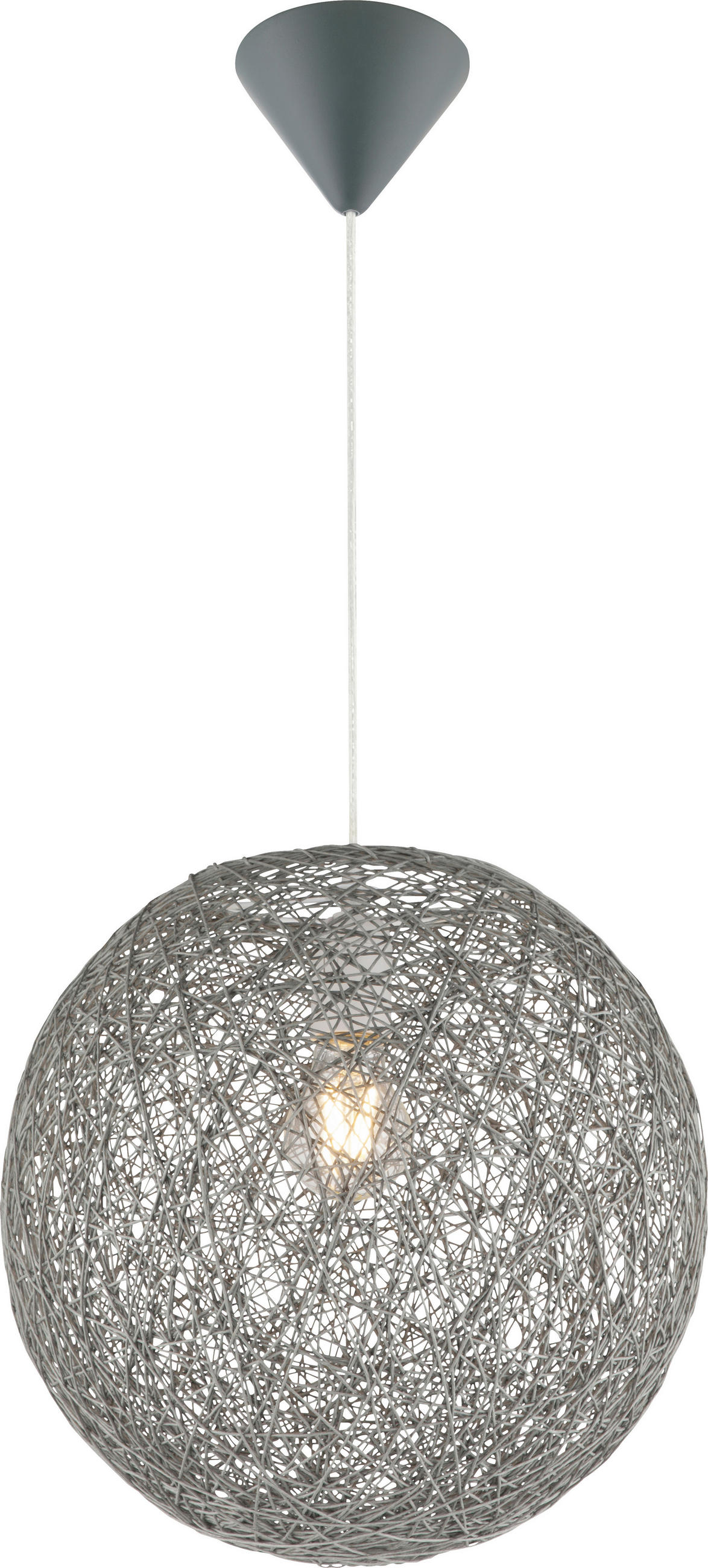 VISEČA SVETILKA        32/120 cm       - siva, Trendi, umetna masa/tekstil (32/120cm)