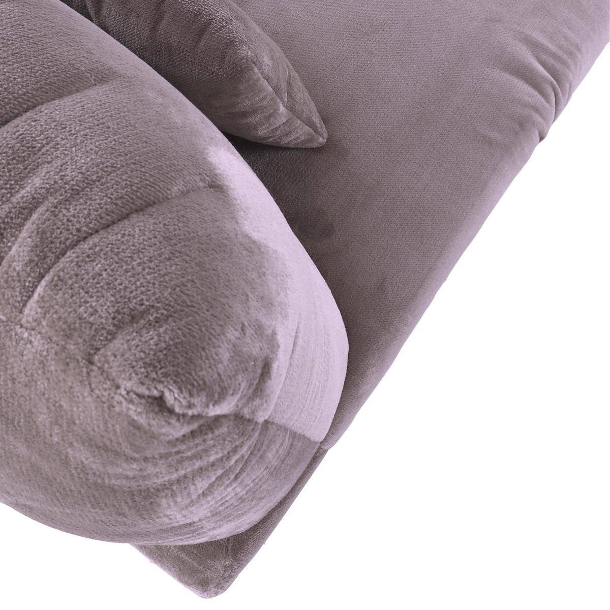 LIGGFÅTÖLJ i plysch grå  - svart/grå, Klassisk, textil/plast (100/86/166cm) - MID.YOU