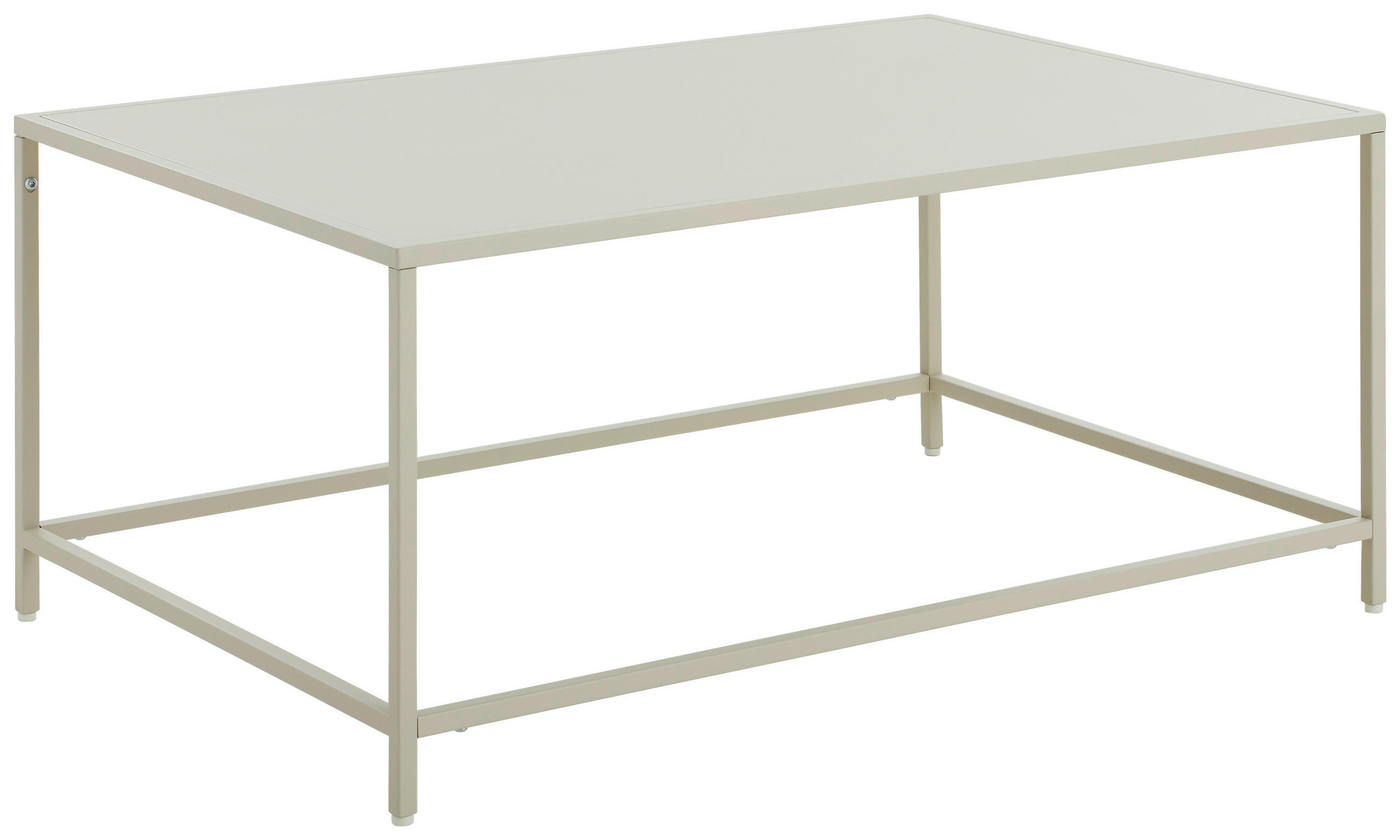 COUCHTISCH in Metall 60/90/40 cm  - Silberfarben/Creme, Basics, Metall (60/90/40cm) - MID.YOU