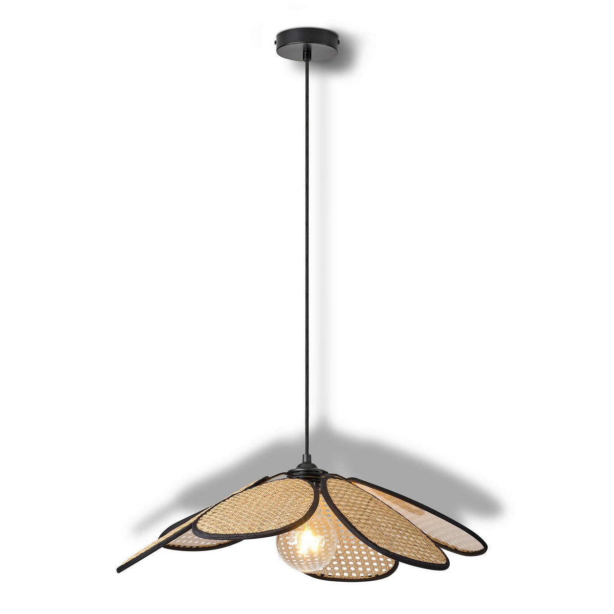 HÄNGELEUCHTE 58/123 cm  - Beige, Basics, Holz/Metall (58/123cm) - Osram
