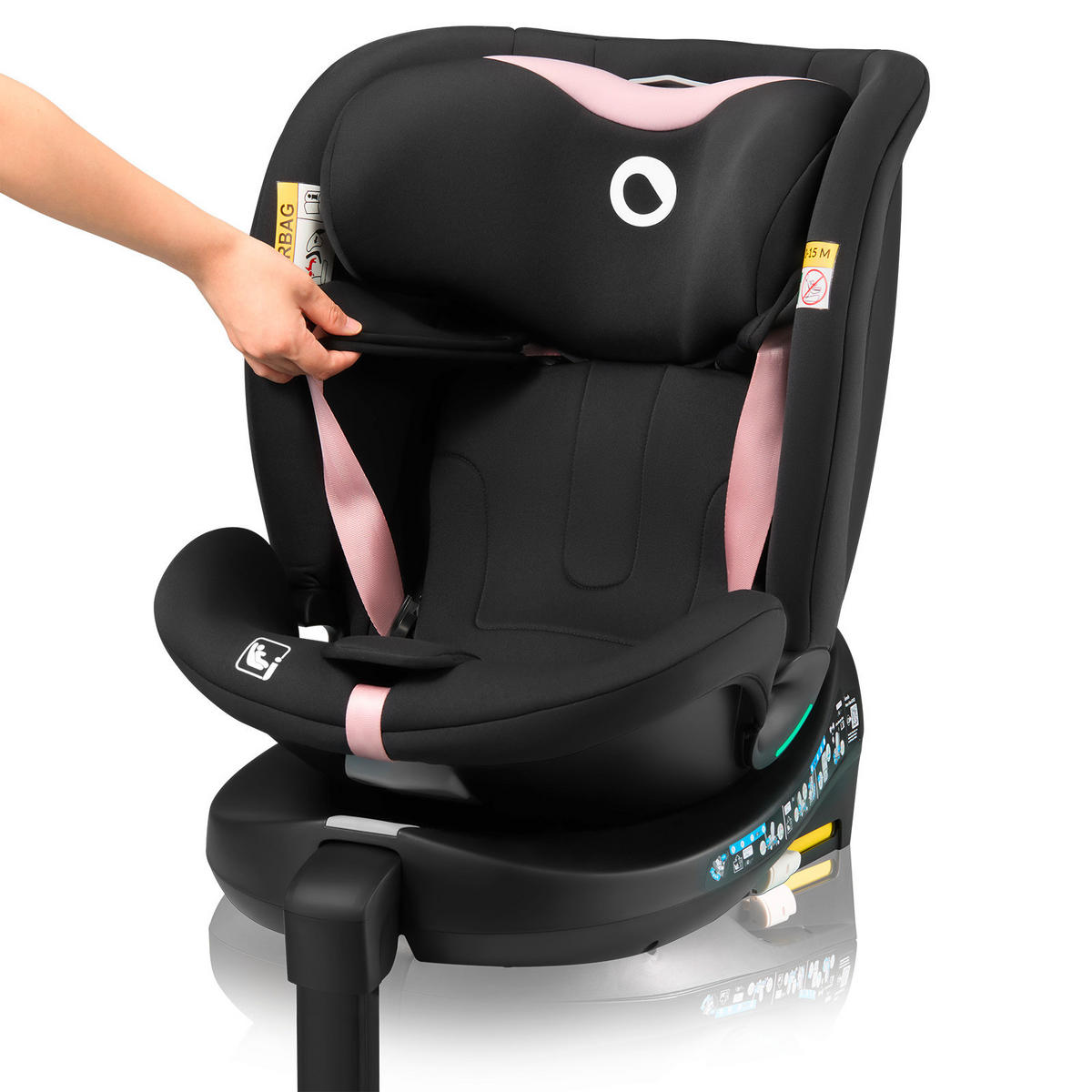 KINDERAUTOSITZ Navy i-Size  - Pink/Schwarz, Basics, Kunststoff (49/44/59-79cm) - Lionelo