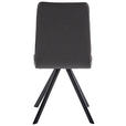 STUHL  in Eisen Flachgewebe Metall, Textil  - Schwarz/Grau, Design, Textil/Metall (48/93/60cm) - Cantus