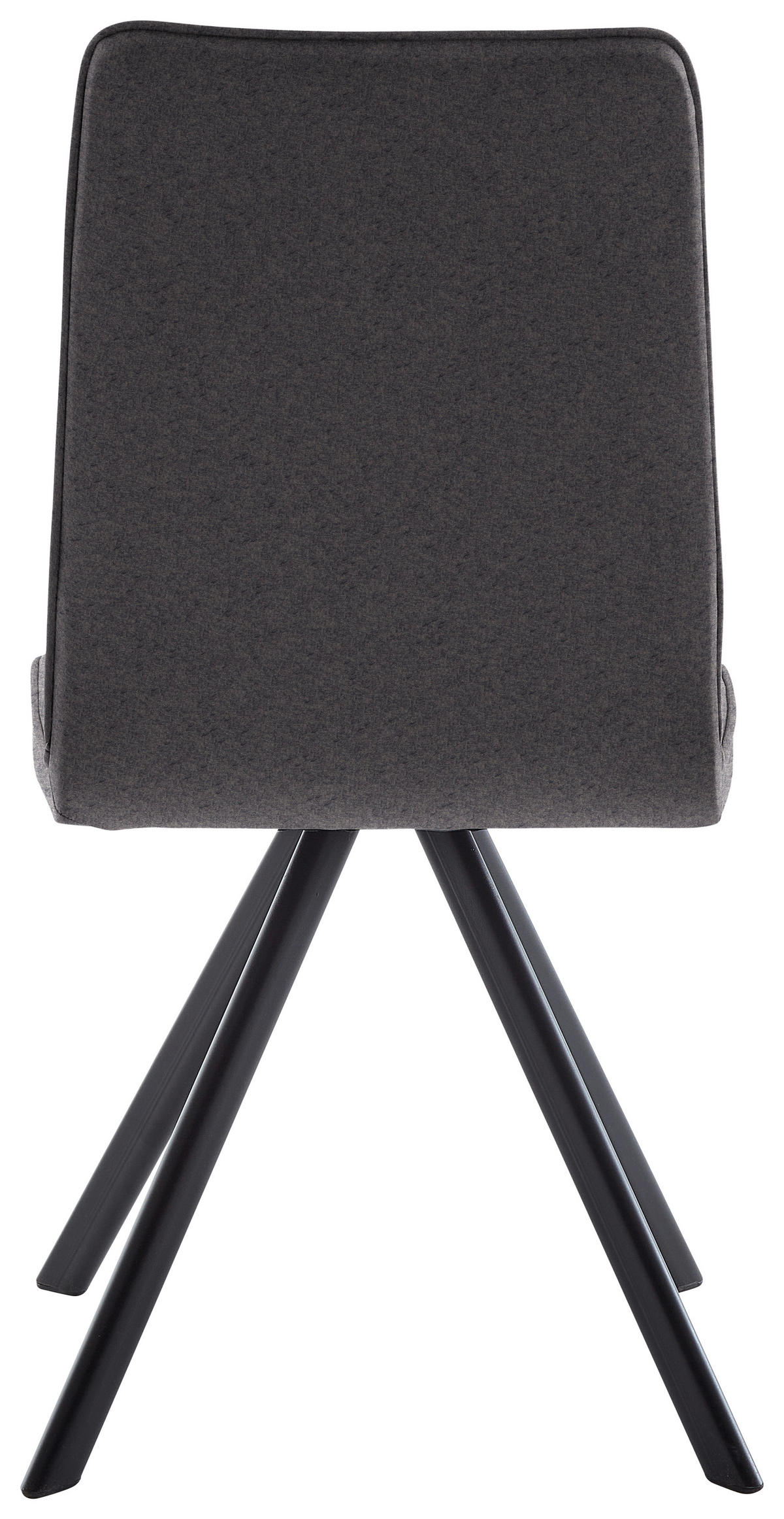 STUHL  in Eisen Flachgewebe  - Schwarz/Grau, Design, Textil/Metall (48/93/60cm) - Cantus