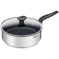 STEKPANNA   24 cm  - stålfärgad/transparent, Design, metall/glas (24cm) - Tefal
