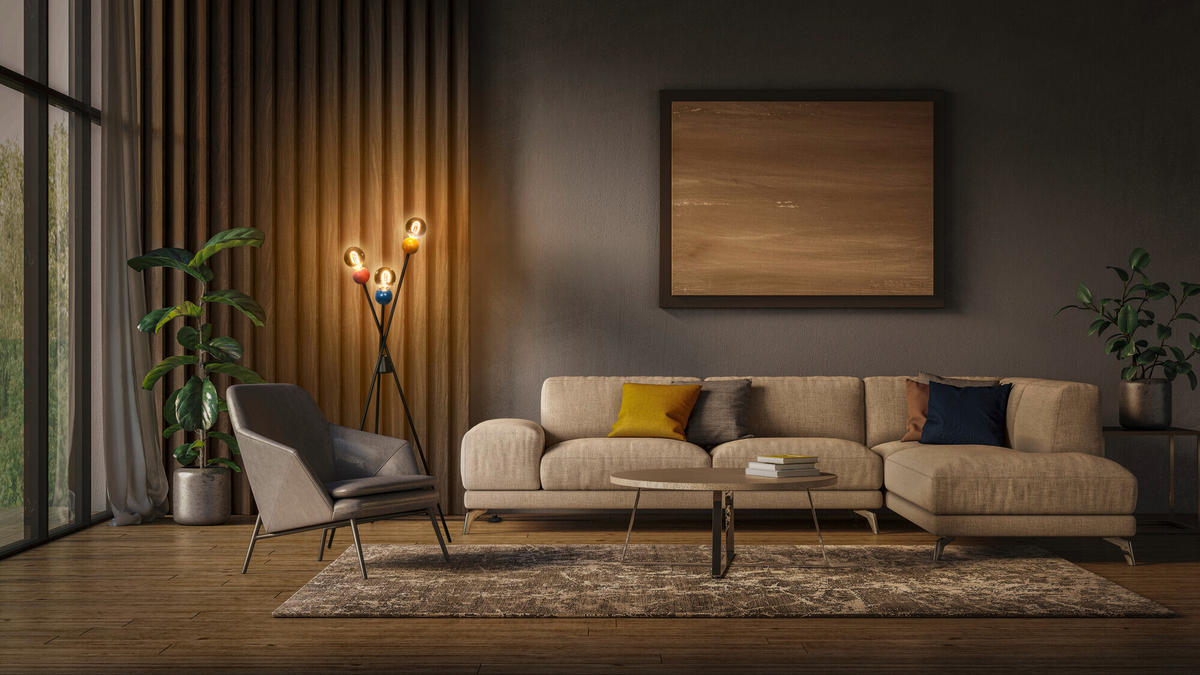 STEHLEUCHTE 55/47/135 cm    - Design, Metall (55/47/135cm) - Ledvance
