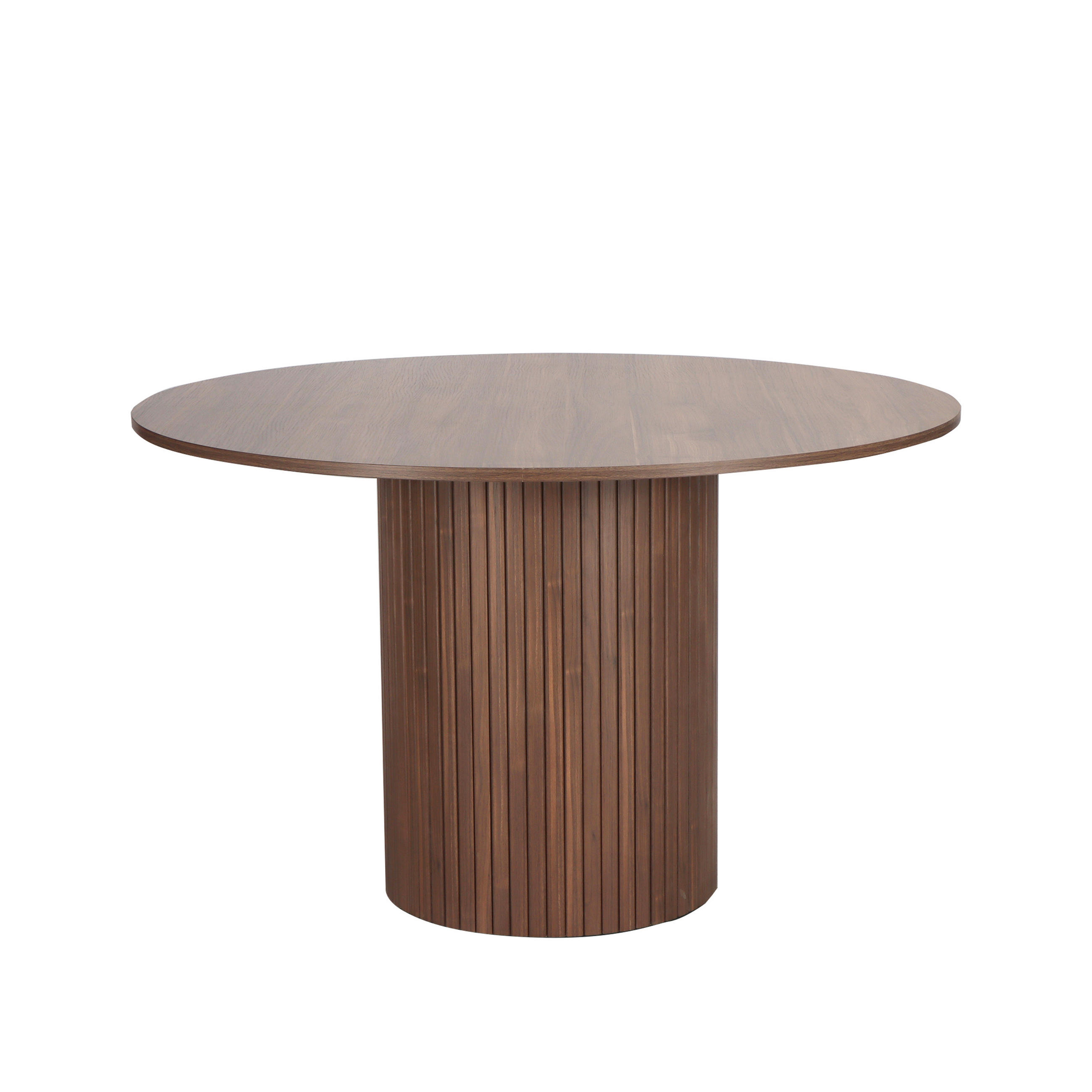 ESSTISCH in Metall, Holzwerkstoff 120/120/75 cm  - Walnussfarben, Design, Holzwerkstoff/Metall (120/120/75cm) - Livetastic