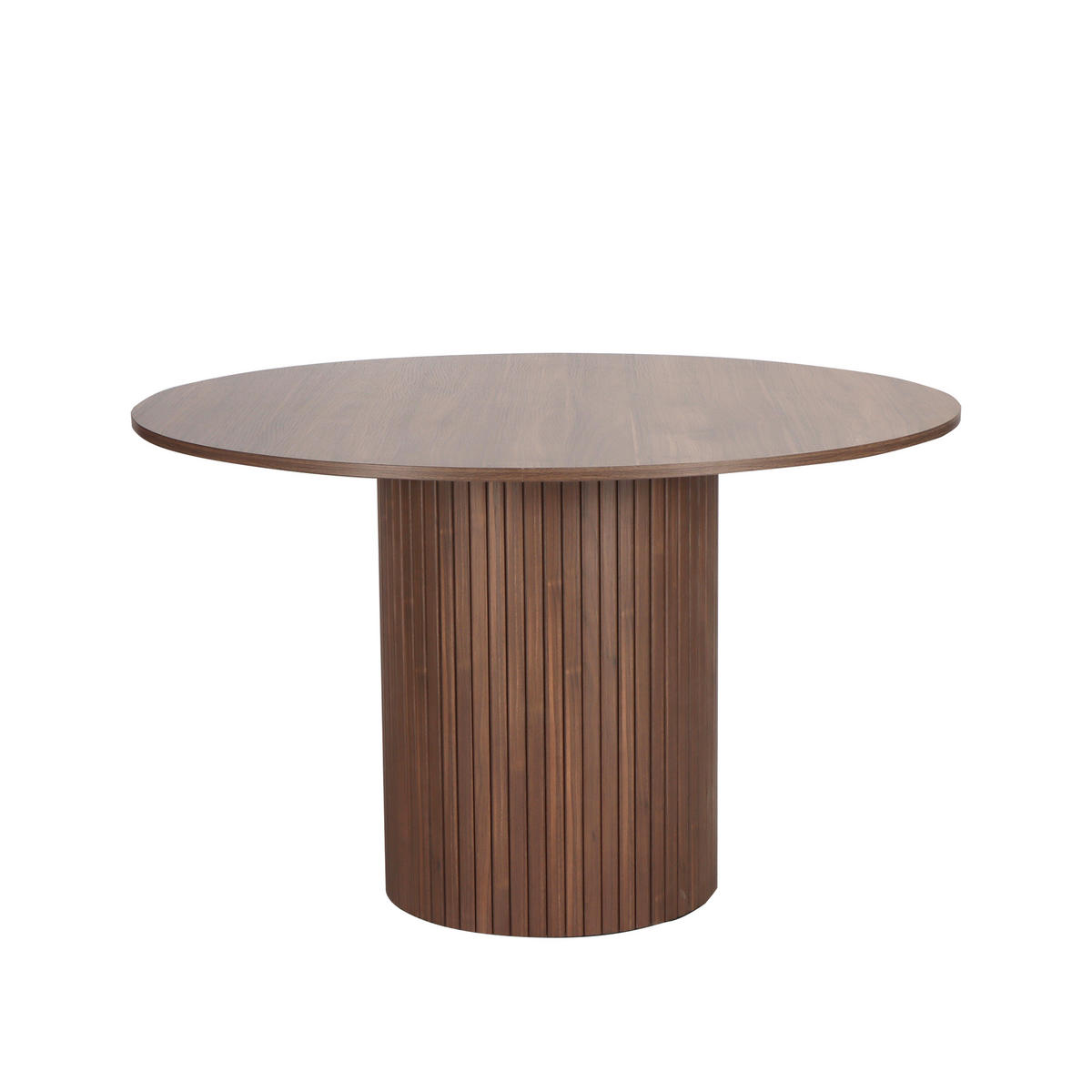 ESSTISCH in Metall, Holzwerkstoff 120/120/75 cm  - Walnussfarben, Design, Holzwerkstoff/Metall (120/120/75cm) - Livetastic