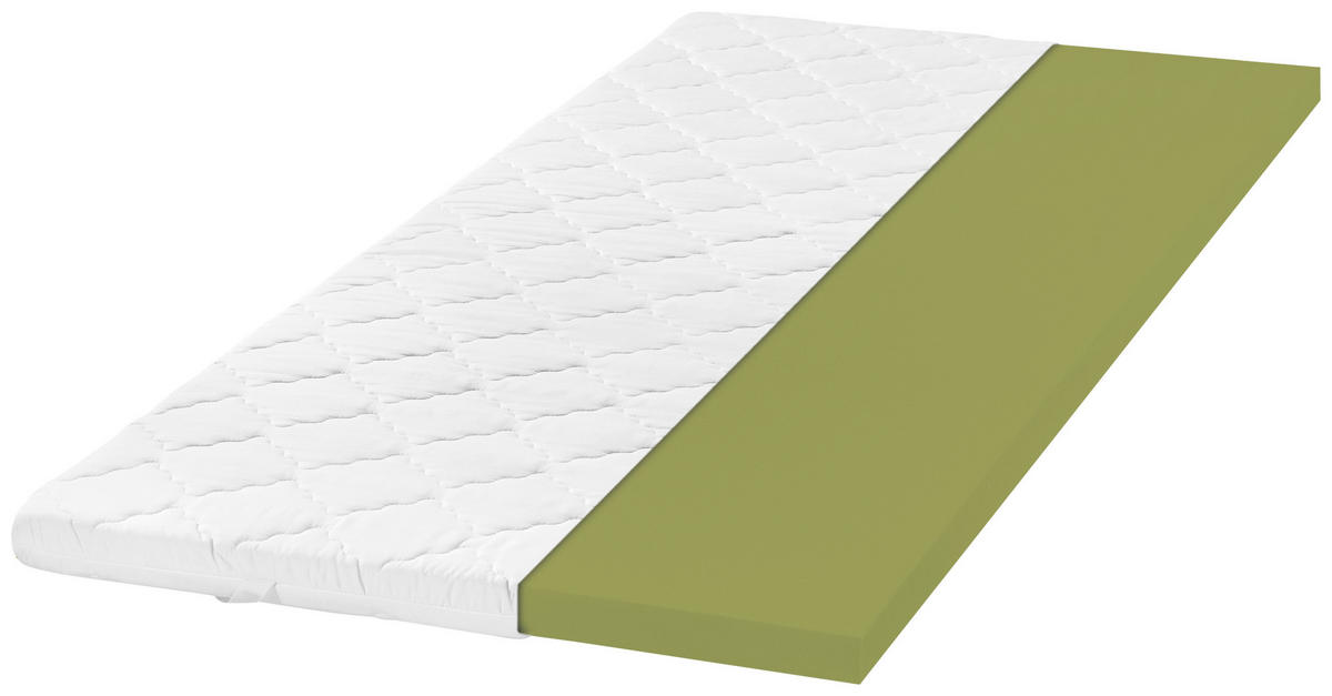 TOPPER 180/200 cm Höhe ca. 6 cm  - Weiß, Basics, Textil (180/200cm) - Stelladora
