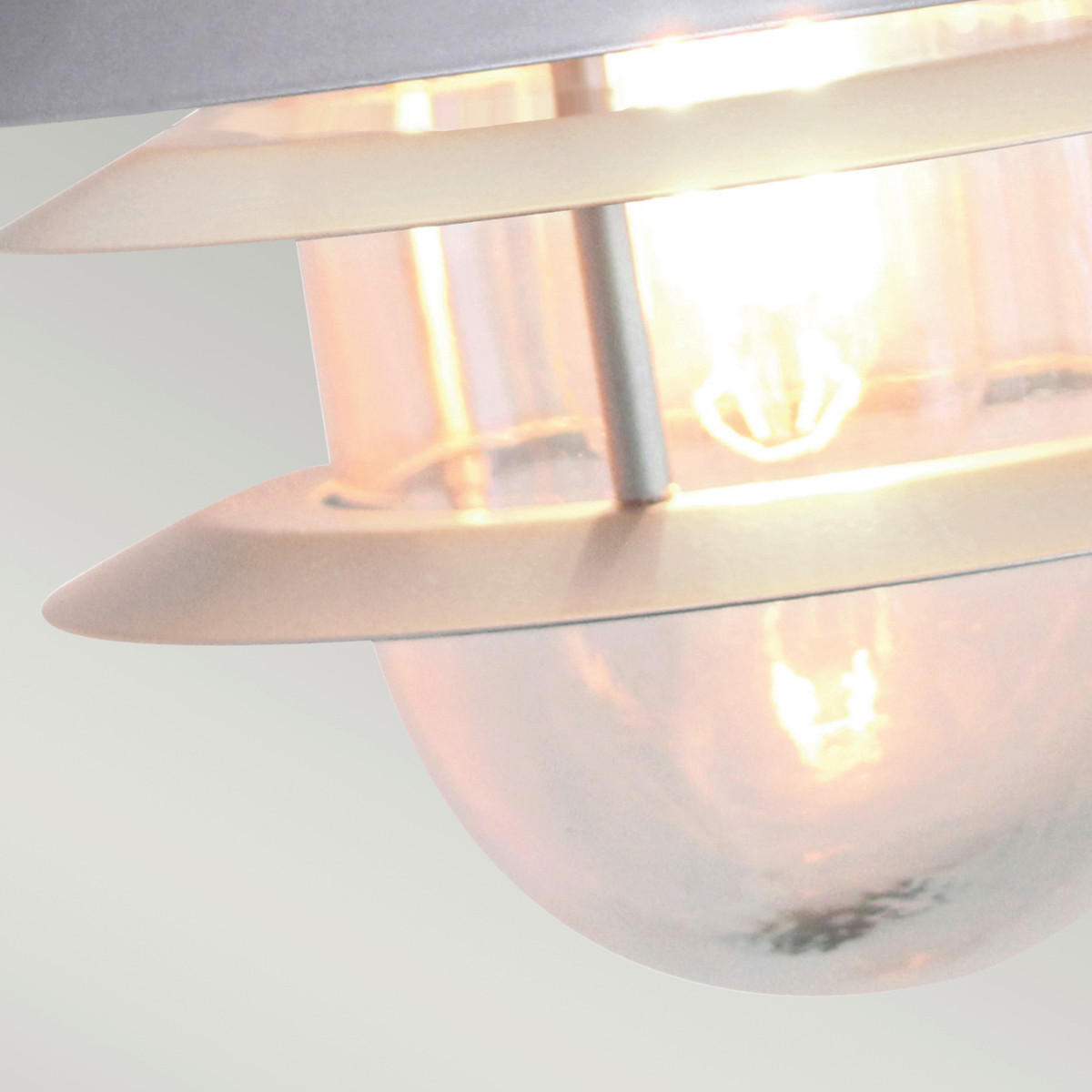 AUßENWANDLEUCHTE Copenhagen   - Silberfarben, KONVENTIONELL, Glas/Metall (23,6/22/26cm) - Elstead Lighting