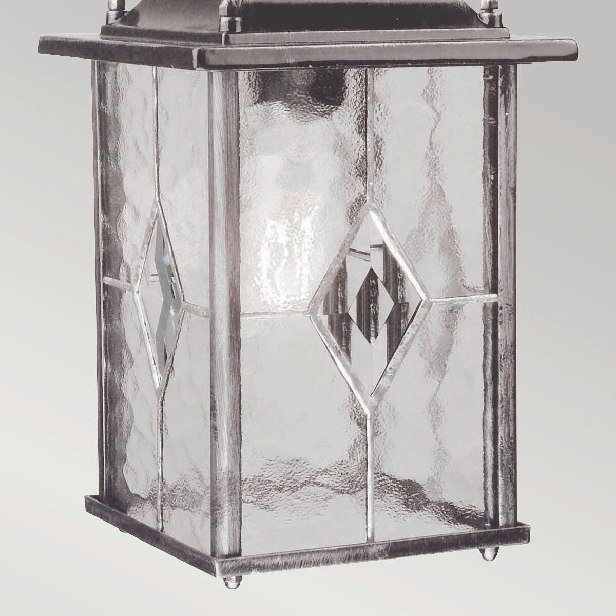 AUSSENHÄNGELEUCHTE Wexford 34/15,9/15,9 cm  - Silberfarben/Schwarz, Basics, Glas/Metall (34/15,9/15,9cm) - Elstead Lighting