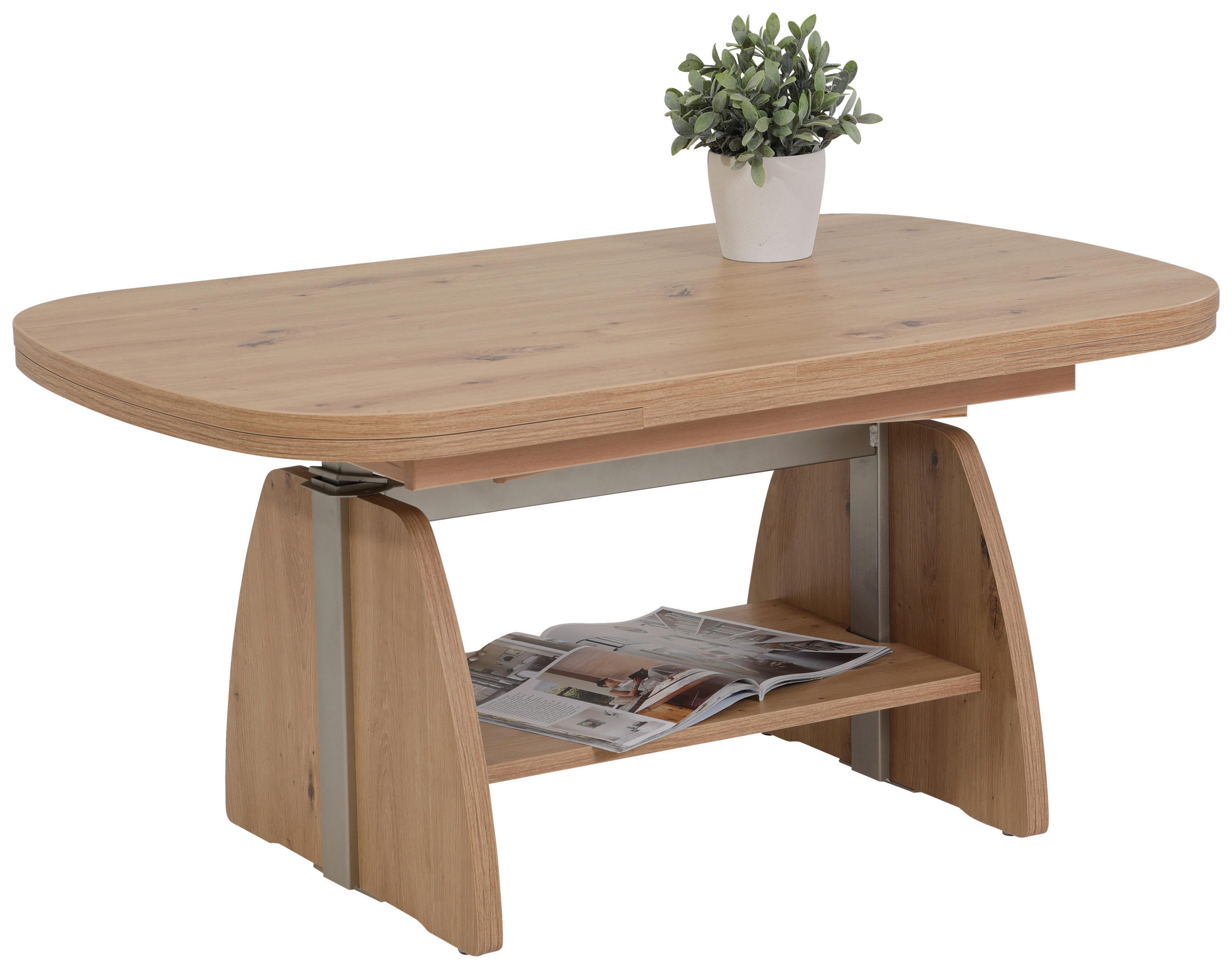 COUCHTISCH 108-157/67/53-69 cm rechteckig Eiche Artisan  - Eiche Artisan, KONVENTIONELL, Holzwerkstoff (108-157/67/53-69cm) - Boxxx