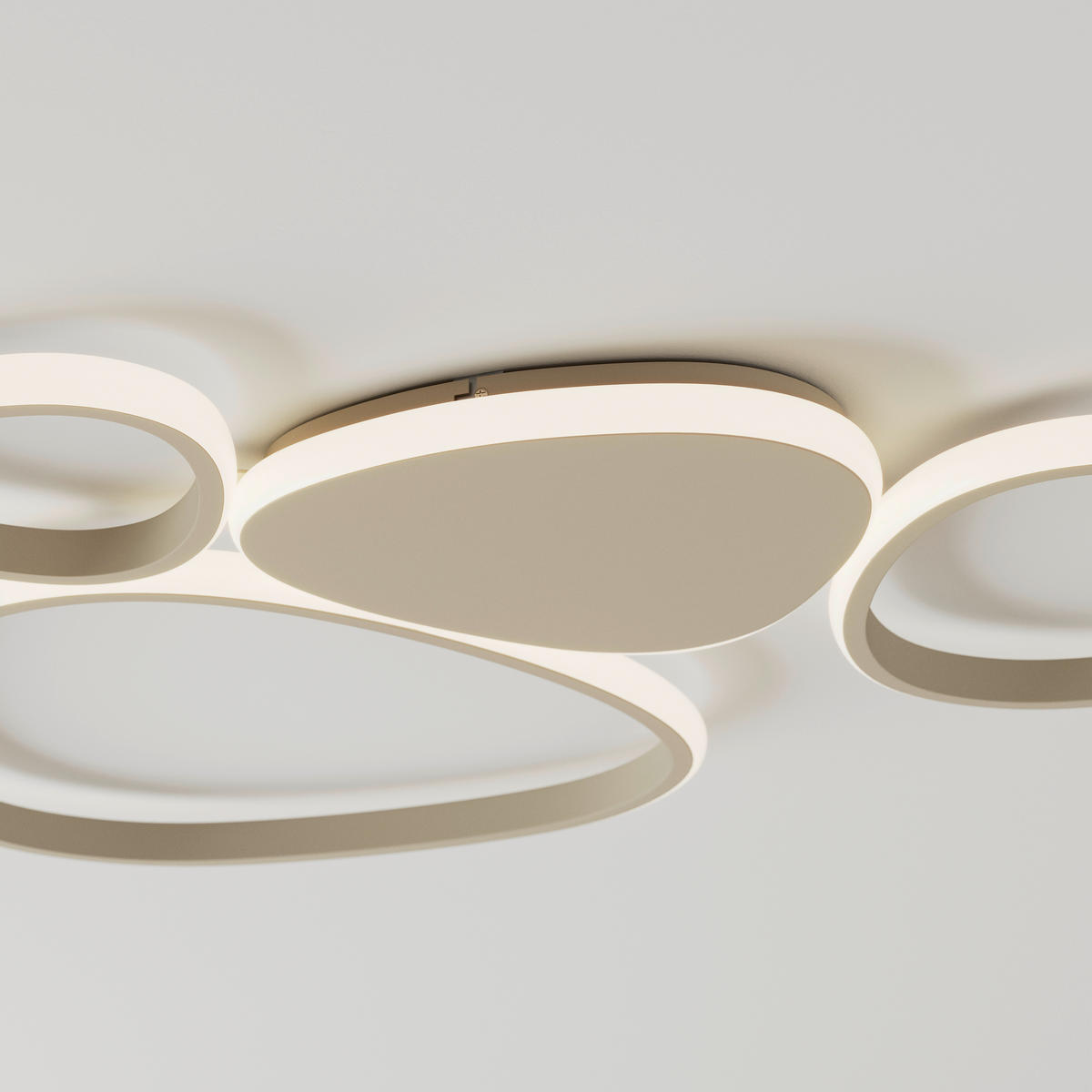 Plafonieră Cu Led 6,5 W     - nisipiu, Design, plastic/metal (90,5l) - Novel