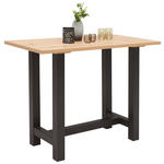 BARTISCH in Holzwerkstoff 140/70/105 cm   - Eichefarben/Schwarz, KONVENTIONELL, Holzwerkstoff (140/70/105cm) - Carryhome