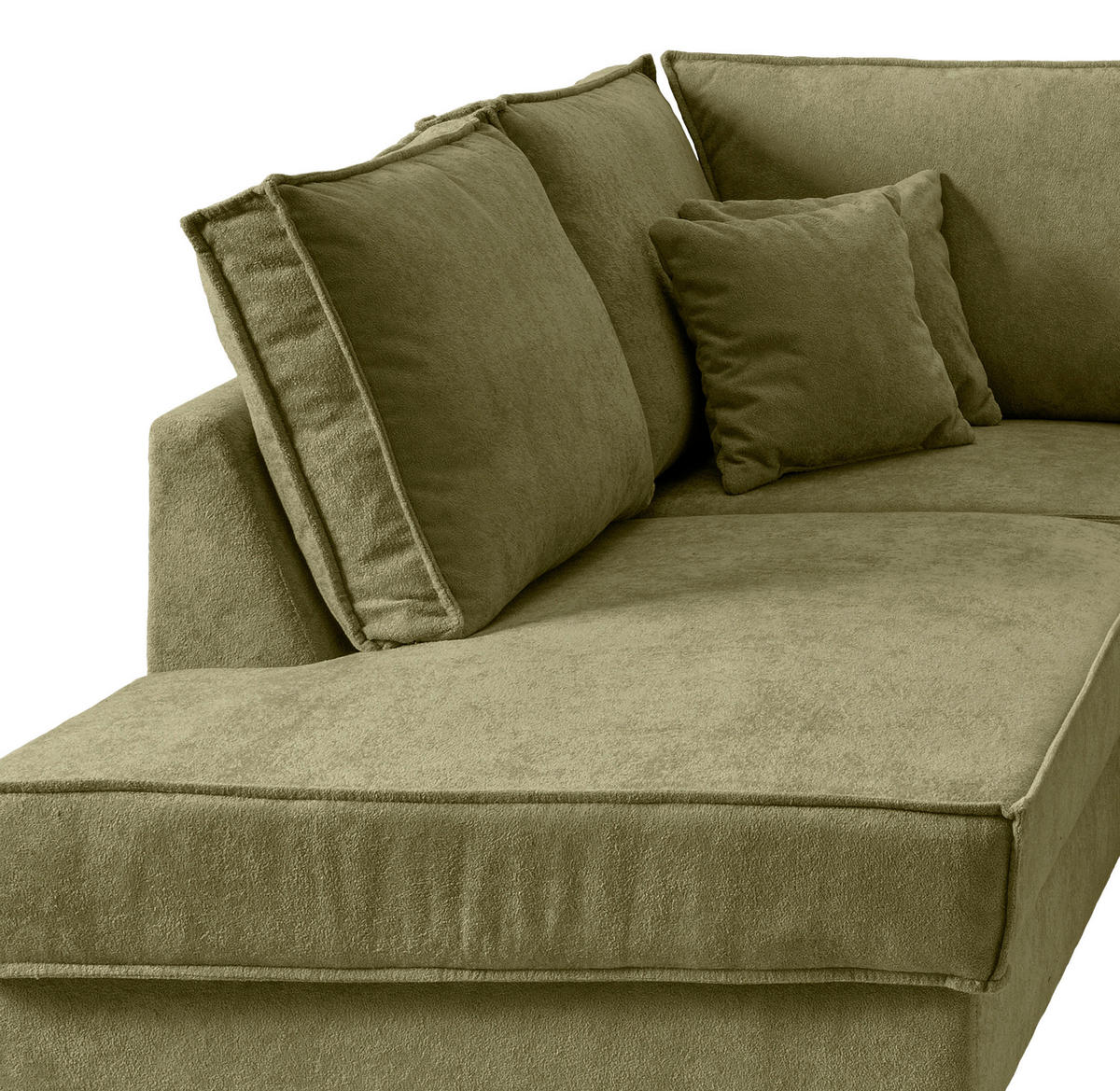 SJEDEĆA GARNITURA tekstil  zelena   - zelena/crna, Moderno, tekstil/metal (198/309/150cm) - MID.YOU