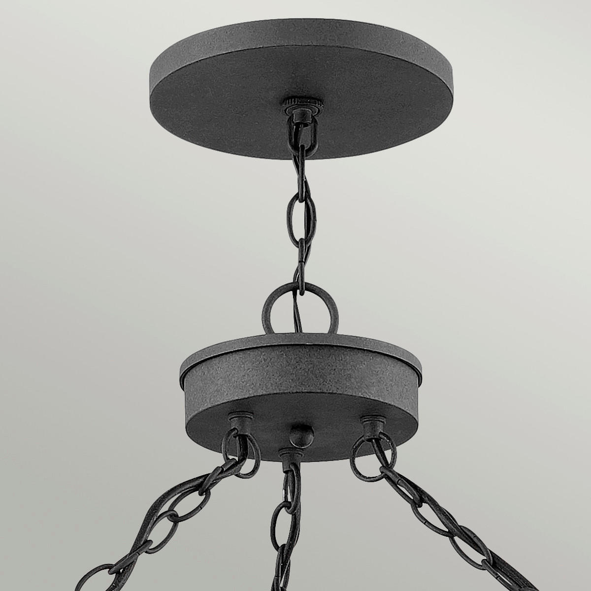 KRONLEUCHTER 94.9/92.7 cm    - Zinkfarben/Grau, Konventionell, Glas/Metall (94.9/92.7cm) - Elstead Lighting