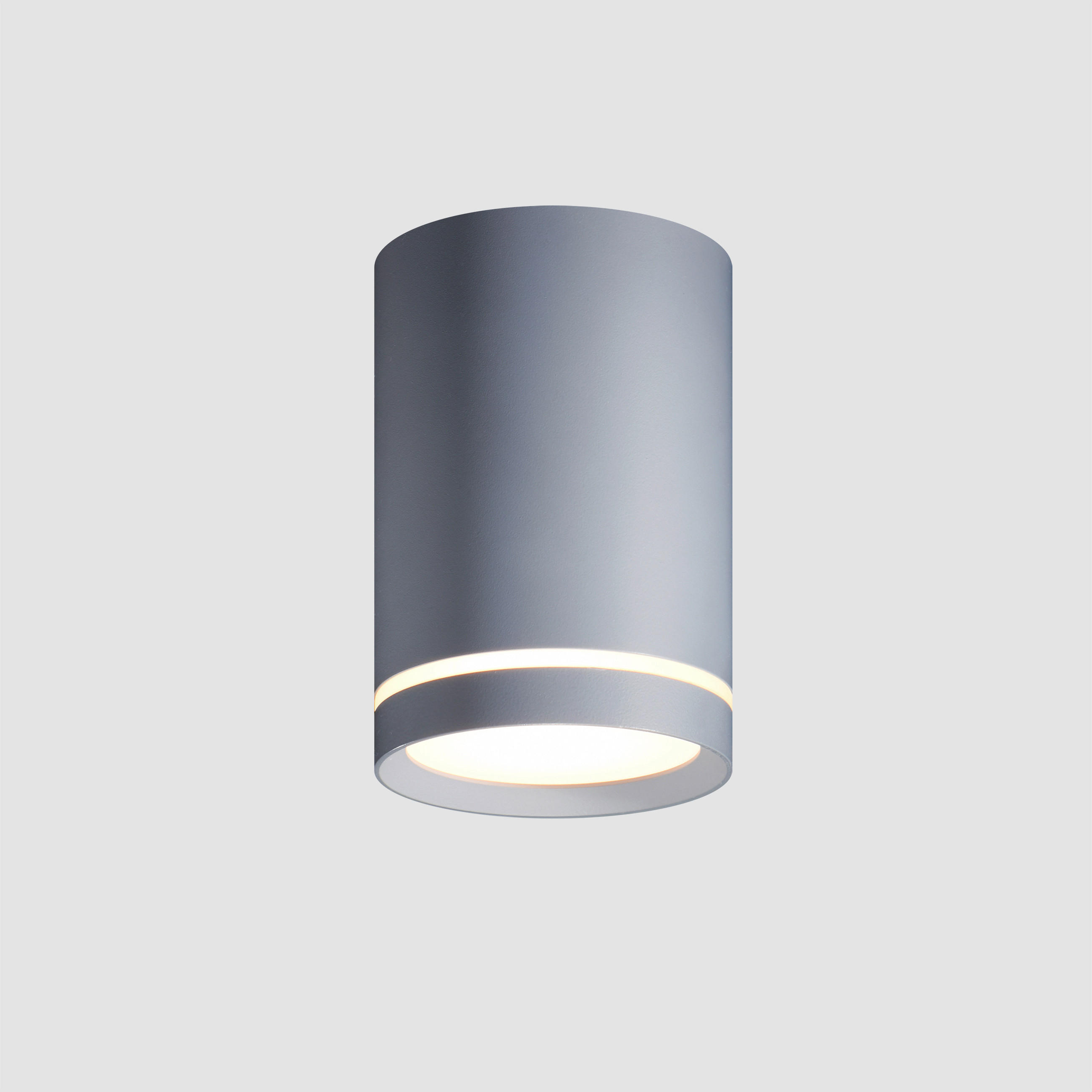 LED-TAKLAMPA Tube 8.8/6.8/10 cm  - grå, Design, metall (8.8/6.8/10cm)