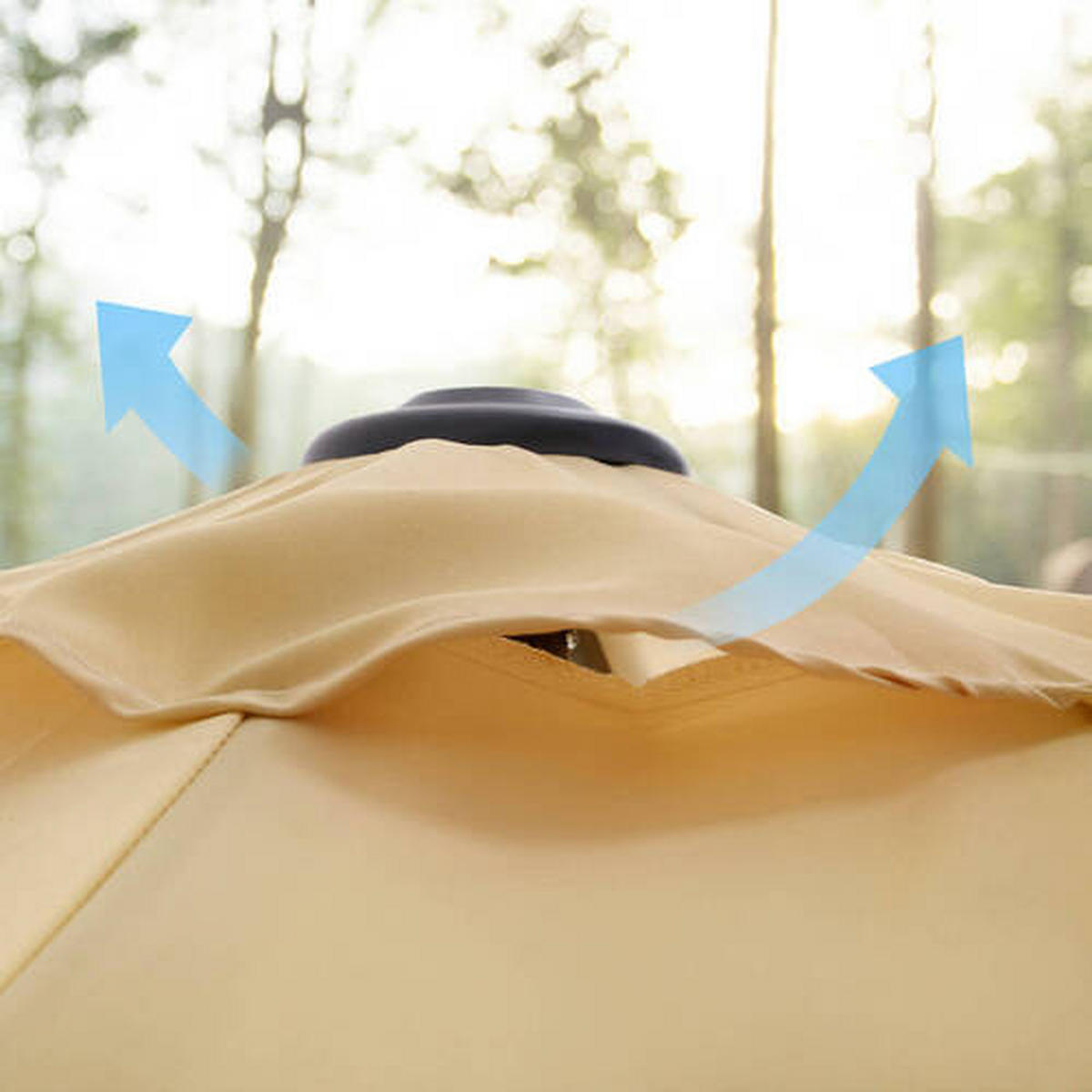 SLUNEČNÍK 300/240 cm - černá/šedohnědá, Basics, kov/textil (300/240cm) - Modante