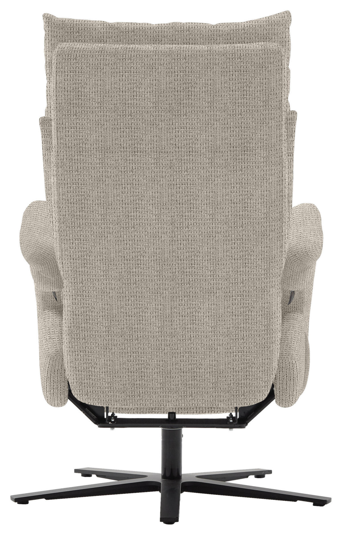 FERNSEHSESSEL in Struktur Taupe  - Taupe/Schwarz, MODERN, Textil/Metall (73/113-117/85cm) - Cantus