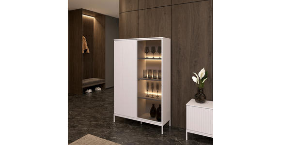 HIGHBOARD  103/167/38 cm  - Kaschmir, KONVENTIONELL, Glas/Holzwerkstoff (103/167/38cm) - Xora