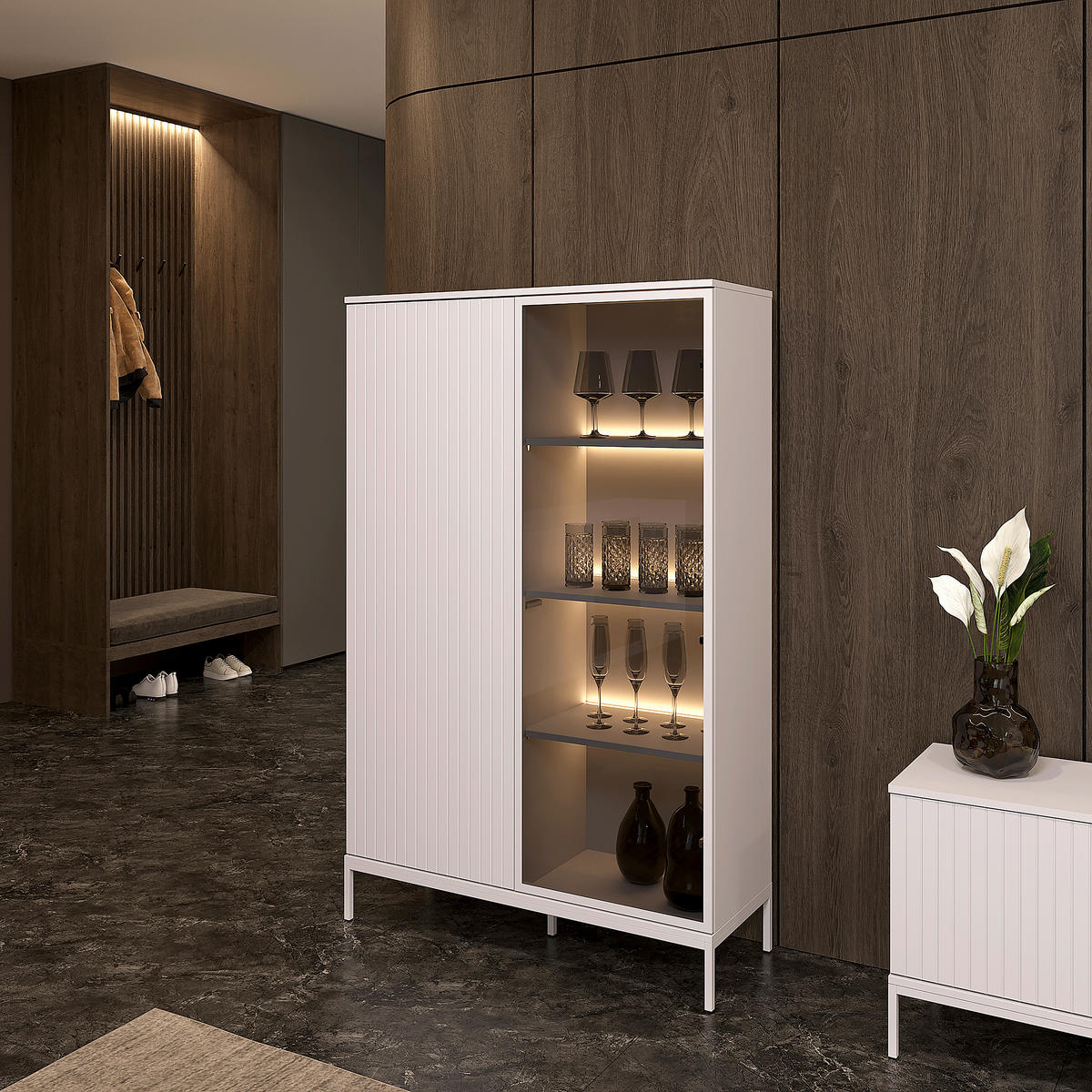 HIGHBOARD  103/167/38 cm  - Kaschmir, Konventionell, Glas/Holzwerkstoff (103/167/38cm) - Voleo