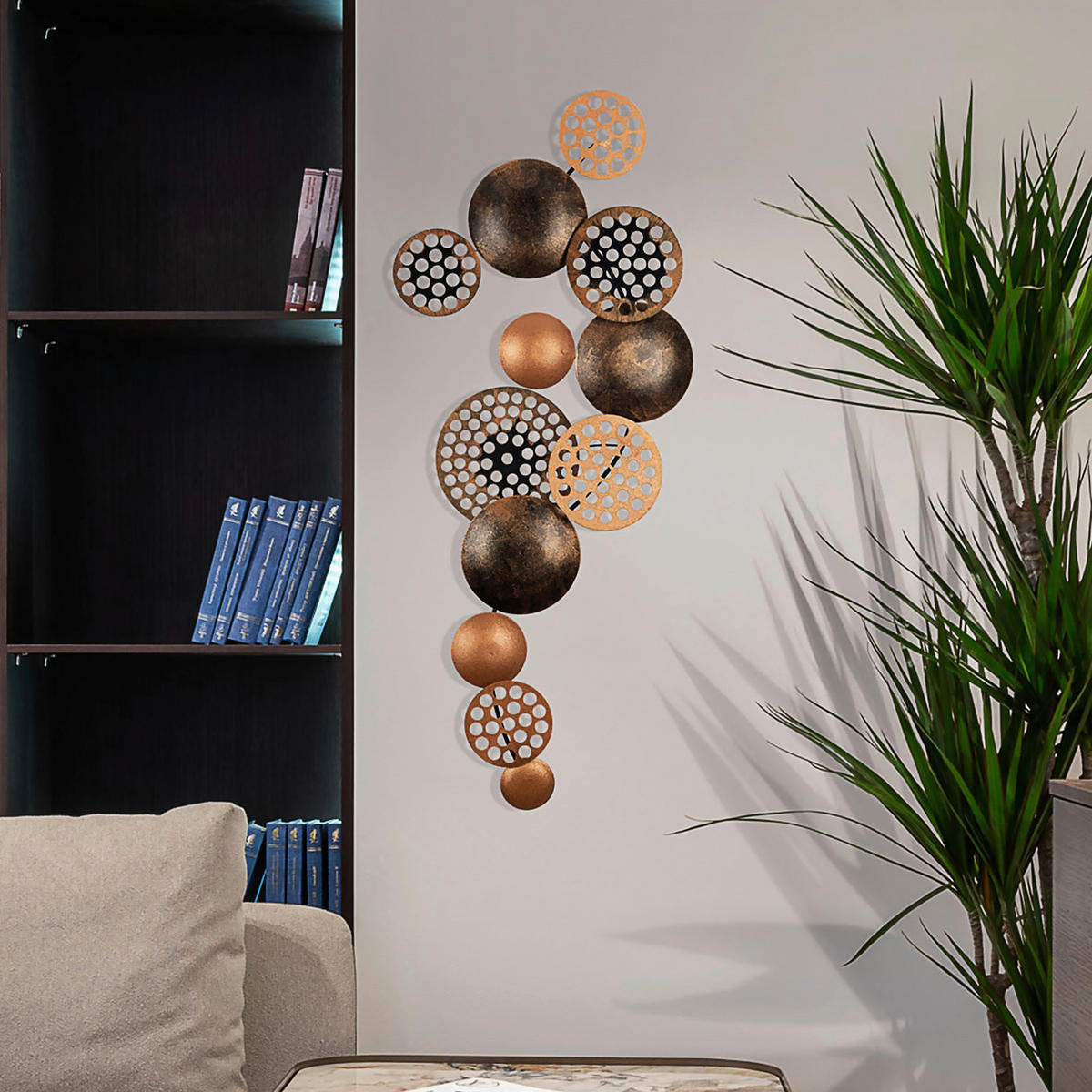 METALLBILD  - Multicolor, Basics, Metall (90/42cm)