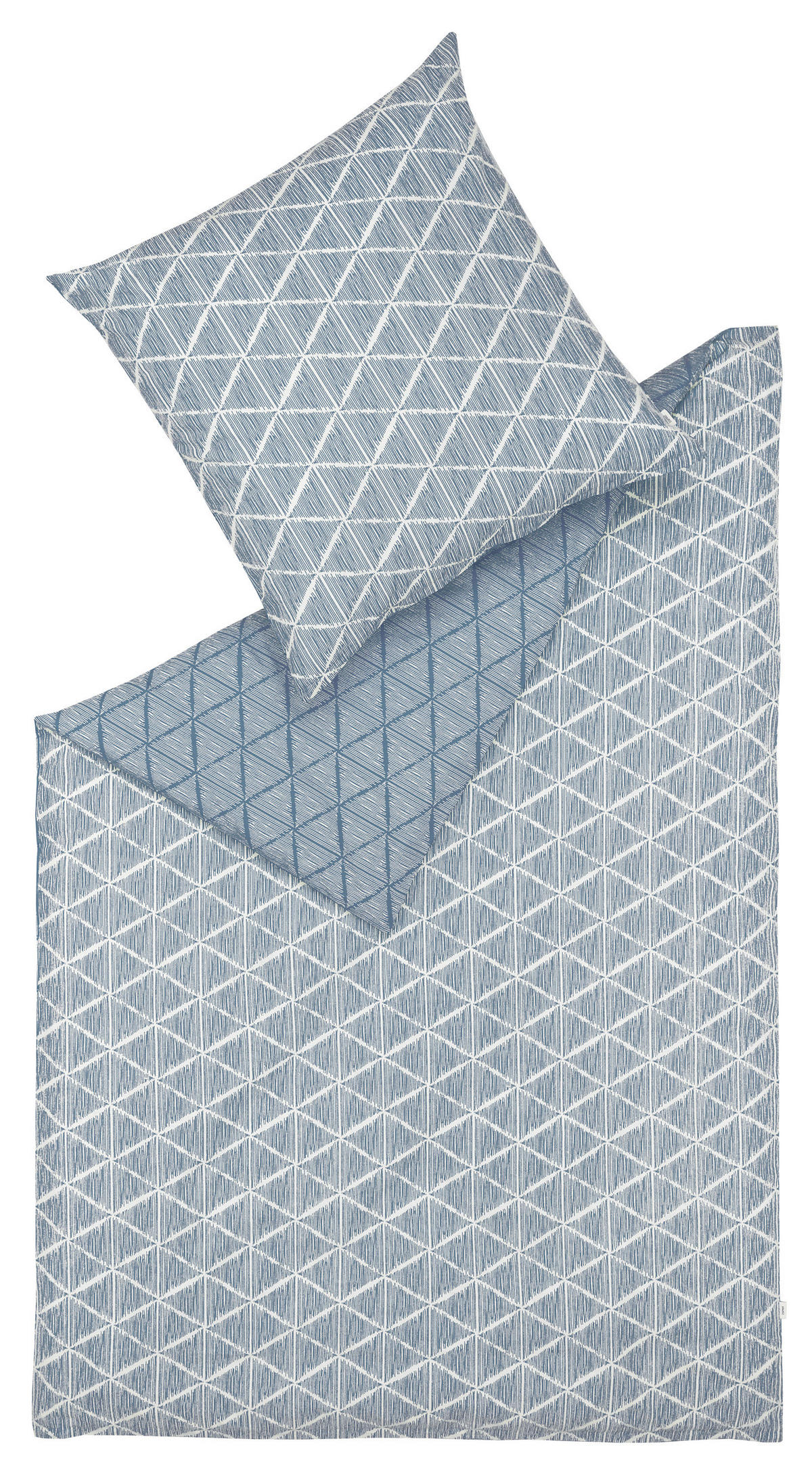 WENDEBETTWÄSCHE E-Julien Renforcé 155/220 cm  - Blau/Creme, Basics, Textil (155/220cm) - Esprit