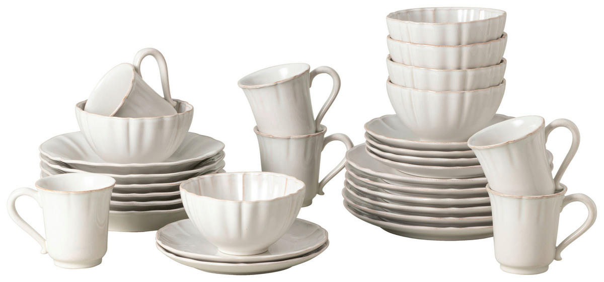 KOMBISERVICE Weiß ALENTEJO 30-teilig 6 Personen  - Weiß, Basics, Keramik - Costa Nova
