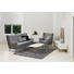 DREISITZER-SOFA Webstoff Hellgrau - Hellgrau/Naturfarben, LIFESTYLE, Holz/Textil (201/105/89cm) - Carryhome
