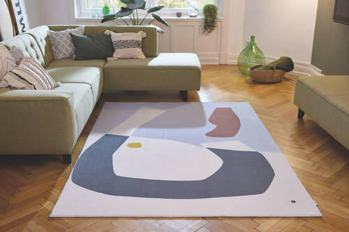 WEBTEPPICH 160/230 cm Shapes - ONE Multicolor, Hellblau  - Multicolor/Hellblau, Design, Textil (160/230cm) - Tom Tailor