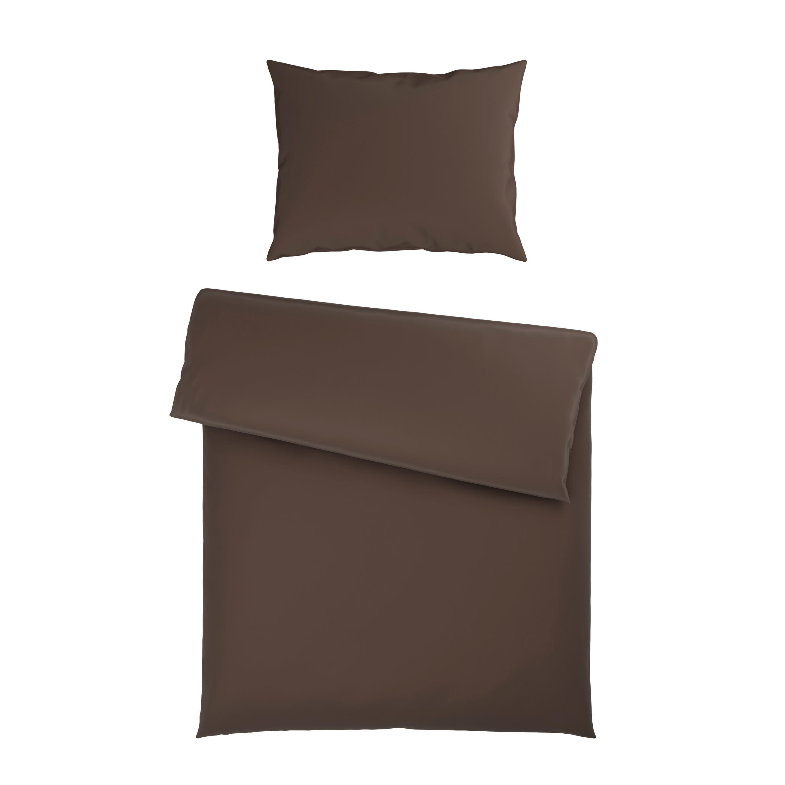 BETTWÄSCHESET 2-teilig 160/210 cm  - Braun, Basics, Textil (160/210cm) - Bio:Vio