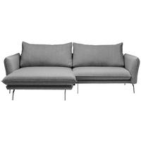 ECKSOFA Taupe Bouclé  - Taupe/Schwarz, Design, Textil/Metall (182/277cm) - Stylife