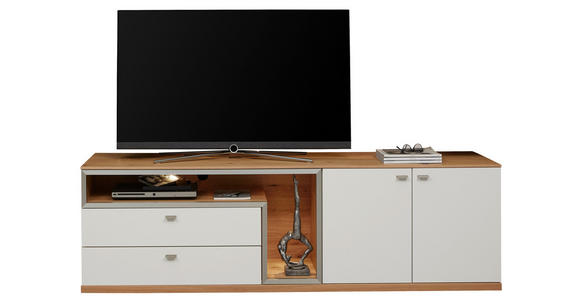 LOWBOARD  in 210,3/64,7/52 cm  - Eichefarben/Alufarben, Design, Holz/Holzwerkstoff (210,3/64,7/52cm) - Dieter Knoll