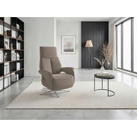 RELAXAČNÉ KRESLO, textil, taupe - strieborná/taupe, Basics, kov/textil (75/110/85cm) - Sit & More