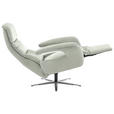 RELAXSESSEL in Leder Silberfarben  - Edelstahlfarben/Silberfarben, Design, Leder/Metall (76/119/86cm) - Dieter Knoll