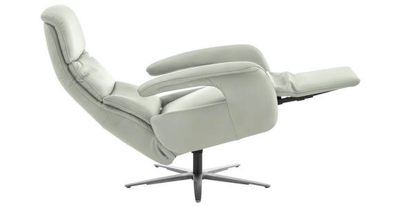 RELAXSESSEL in Leder Silberfarben  - Edelstahlfarben/Silberfarben, Design, Leder/Metall (76/119/86cm) - Dieter Knoll