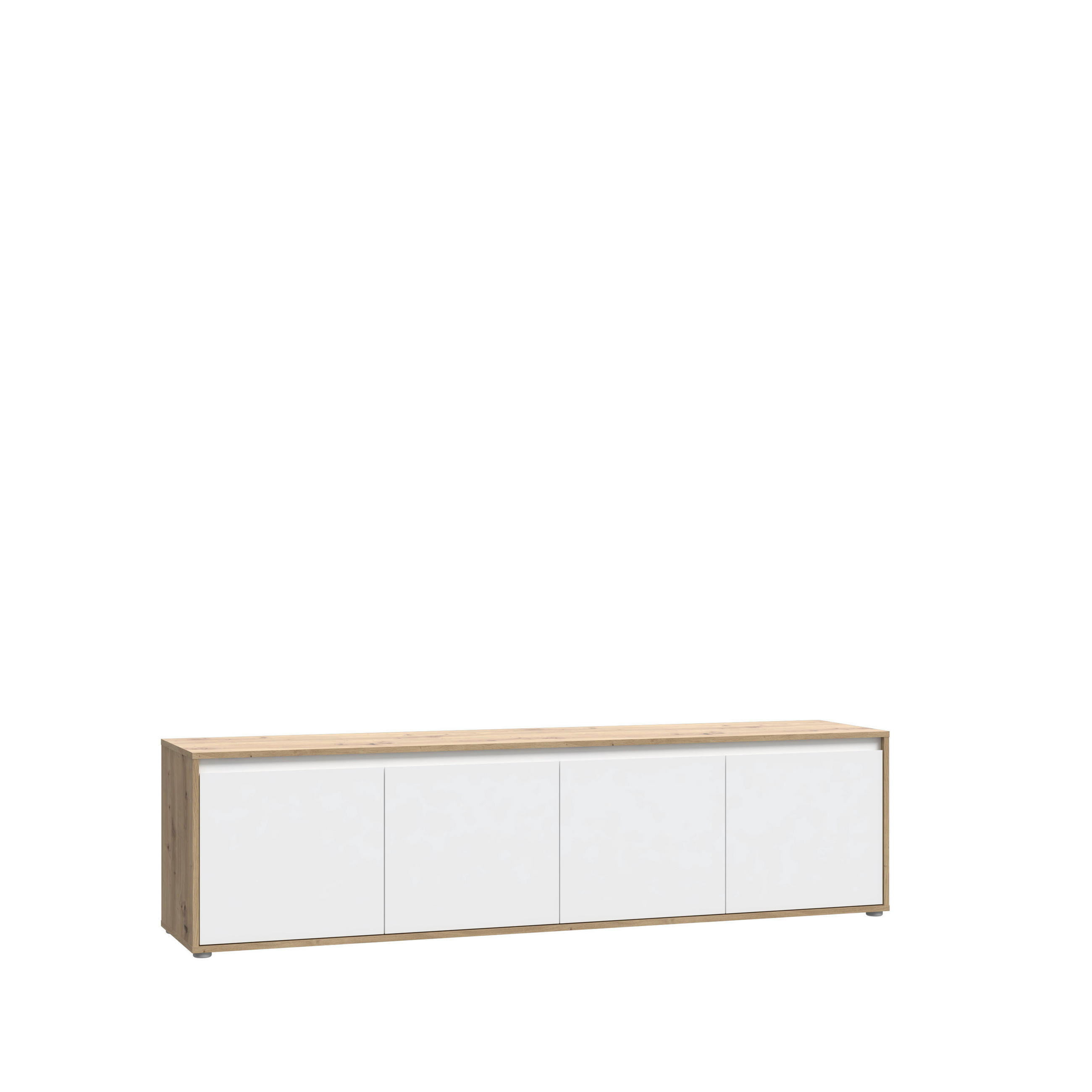 TV-ELEMENT bela, hrast artisan  - bela/hrast artisan, Design, leseni material (188,3/49,7/42cm) - MID.YOU