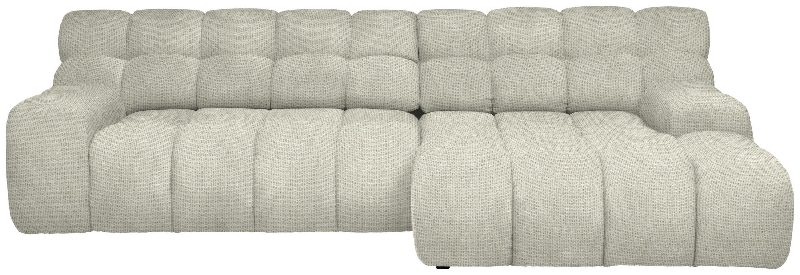 ECKSOFA in Webstoff Naturfarben  - Schwarz/Naturfarben, Modern, Kunststoff/Textil (297/180cm) - Welnova