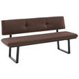 SITZBANK 180/86/60 cm  in Schwarz, Hellbraun  - Hellbraun/Schwarz, MODERN, Textil/Metall (180/86/60cm) - Cantus