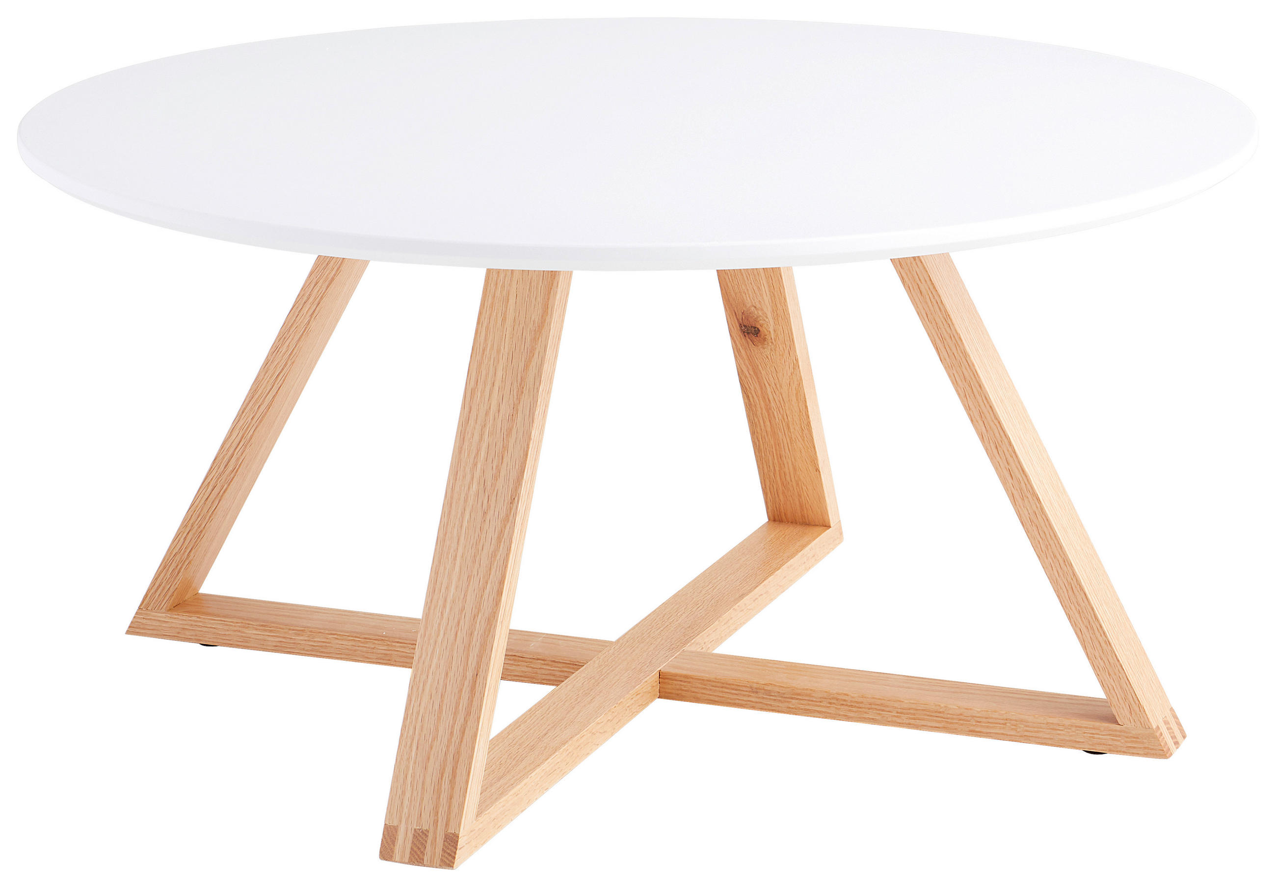 COUCHTISCH in Holz, Holzwerkstoff 80/80/39 cm  - Weiss/Eichefarben, Modern, Holz/Holzwerkstoff (80/80/39cm) - MID.YOU