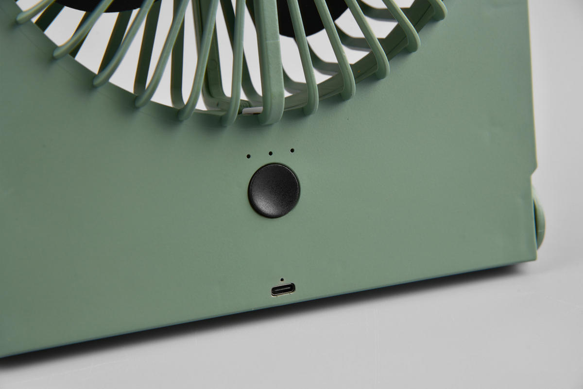 TISCHVENTILATOR - Pastellgrün/Grün, Basics, Kunststoff (19/10,5/23cm) - Mican