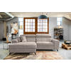 ECKSOFA in Velours Beige  181/267 cm  - Beige/Schwarz, Design, Textil/Metall (181/267cm) - Carryhome