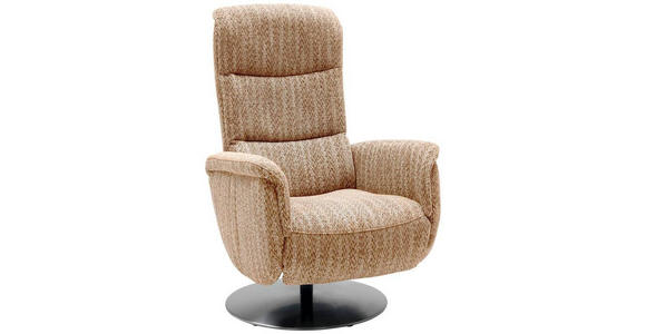 RELAXSESSEL in Textil Dunkelgelb - Edelstahlfarben/Dunkelgelb, Design, Textil/Metall (71/112/83cm) - Dieter Knoll