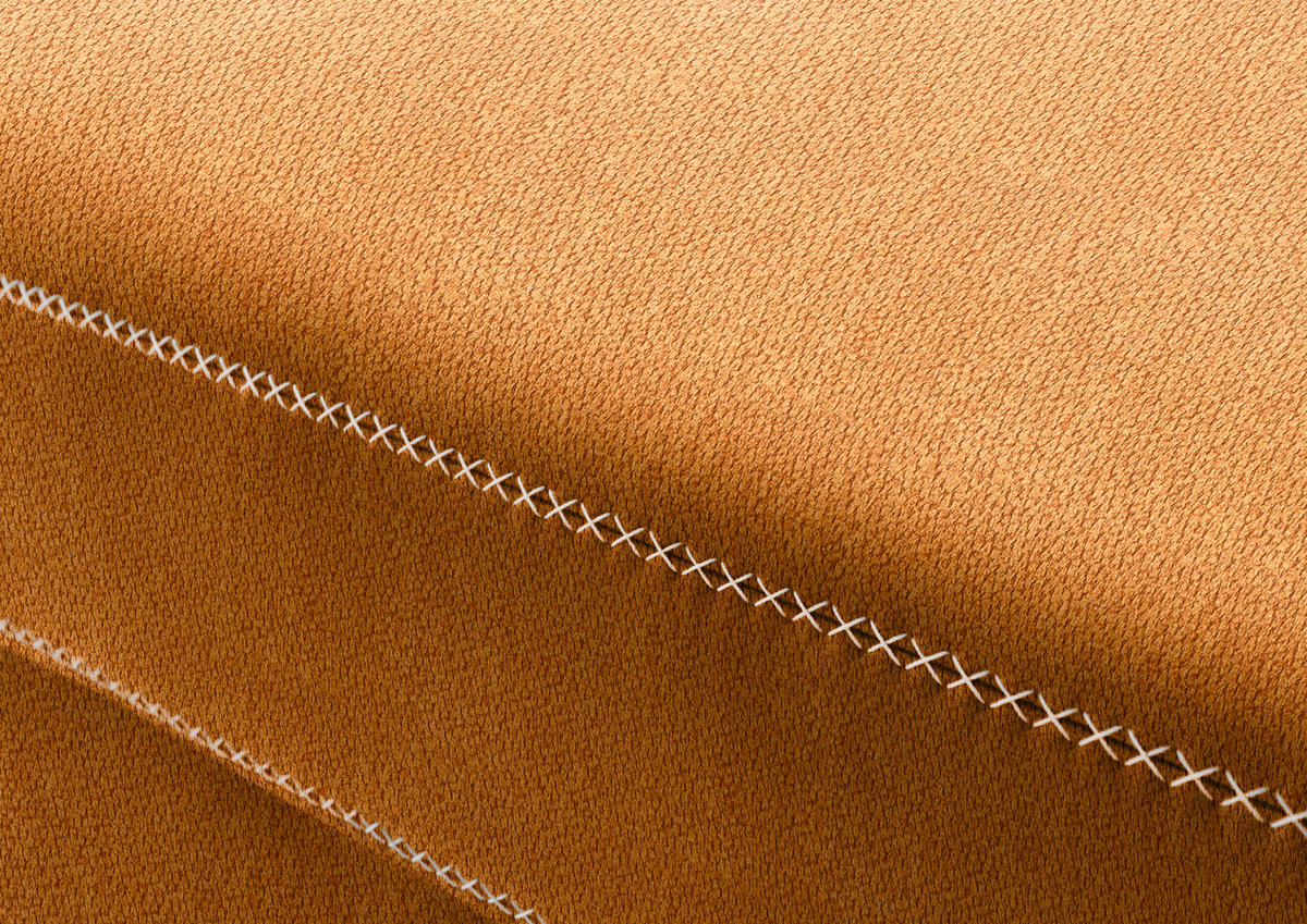 ECKSOFA in Mikrofaser Orange  226/273 cm  - Eichefarben/Beige, Natur, Holz/Textil (226/273cm) - Beldomo System