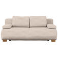 BOXSPRINGSOFA in Flachgewebe Sandfarben  - Sandfarben/Naturfarben, MODERN, Holz (205/93/108cm) - Venda