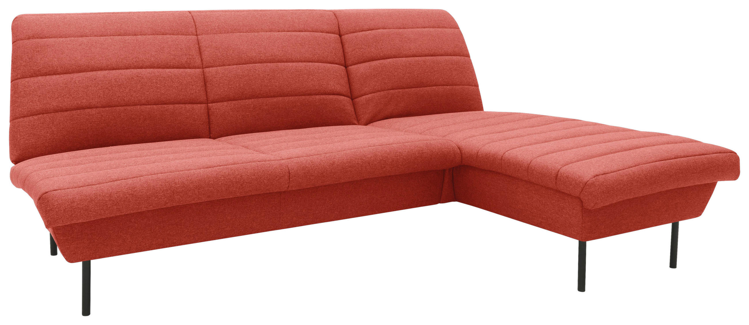ECKSOFA Looks IX Orange Webstoff  - Schwarz/Orange, Design, Textil/Metall (214/168cm) - LOOKS by W.Joop