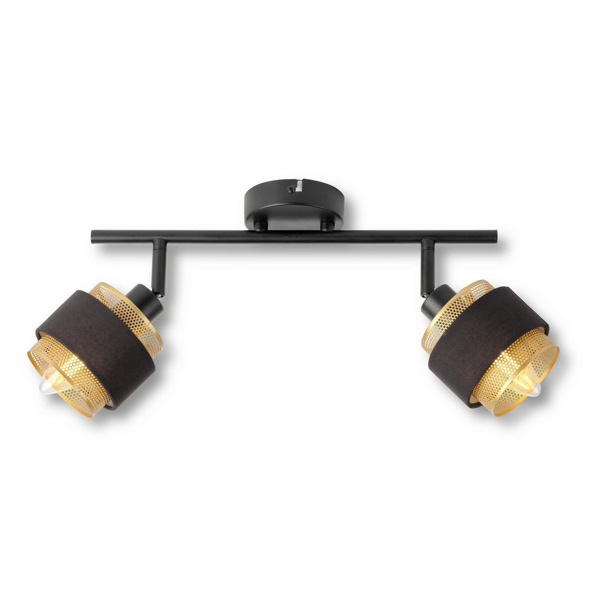 LED-STRAHLER 36/12/22,5 cm   - Goldfarben/Schwarz, Basics, Textil/Metall (36/12/22,5cm) - Osram