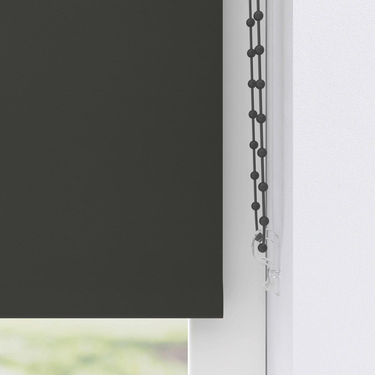 VERDUNKELUNGSROLLO  blickdicht   50/190 cm   - Schwarz, Basics, Textil (50/190cm)